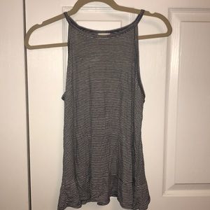 black and white striped tank/top